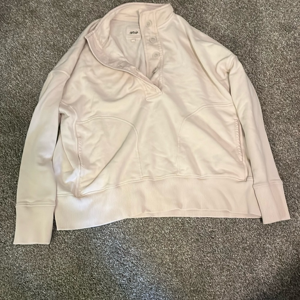 aerie beige long sleeve button up
